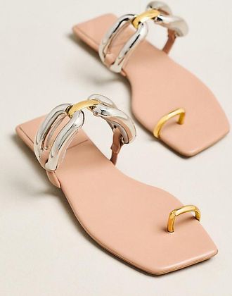 Jeffrey Campbell Guilded 2 Toe Ring Sandals