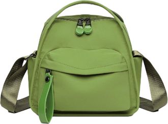 Generic Crossbody Shoulder Bag Nylon for Women, Lightweight Large Capacity Cross Body Bag Outdoor (Green)
