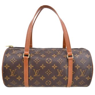 Louis Vuitton Papillon Handbag Monogram Canvas Brown Canvas Handbag (Pre-Owned)
