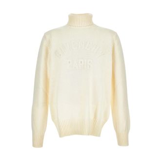 Givenchy Turtlenecks, male, Beige, M, Turtleneck Jumper with Embroidered Logo