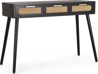 BIZZOTTO Josine black 3-drawer console