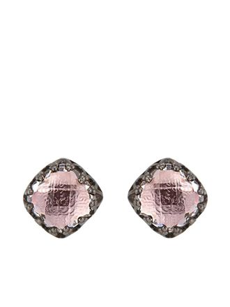 Larkspur & Hawk sterling silver Jane small multi-stone earrings - women - Sterling Silver/14kt Gold/Black Rhodium/quartz - One Size