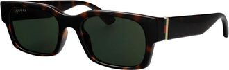 Gucci Rechthoekige Zonnebril - Heren - Zonnebrillen - Bruin - 52 MM - Accessoires