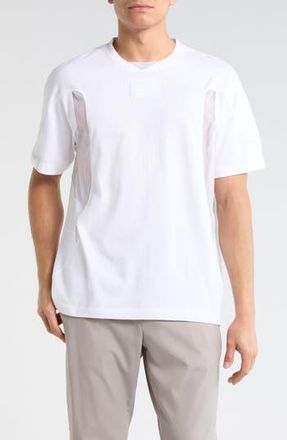 Helmut Lang Sport Seam Mesh Paneled T-Shirt in Optic White at Nordstrom Rack, Size X-Large
