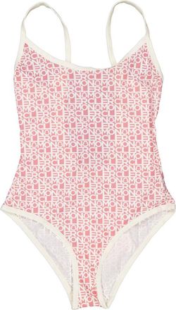 Moncler Logo Print Swimsuit, Size Medium