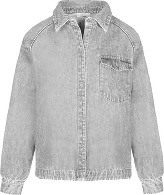 H&eacute;st H&eacute;st - Kylie Shirt - Dames - Blouses & Shirts - Grijs - Maat: L Katoen