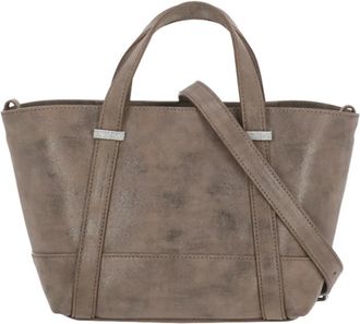 PESERICO Tassen, Dames, Bruin, ONE Size, Su&egrave;de, Top-Handle Suede Bag