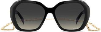 Missoni 55mm Gradient Geometric Sunglasses in Black/Greybrown Ds at Nordstrom