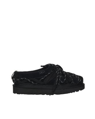 UGG Black Lace Up Slippers