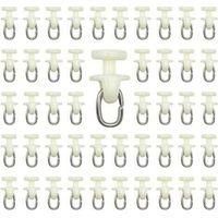 OEM 100 Rodillos Para Riel De Cortina - (blanco) Riel De Cortina Para Interiores, Ganchos Para Cortinas, Riel Deslizante, Rodillo De Cortina De Pl&aacute;stico -