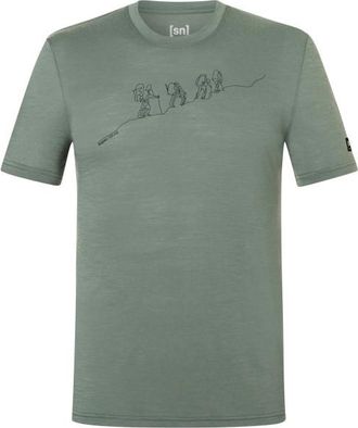 super.natural Hiking Tee Exclusive Merinoshirt f&uuml;r Herren | gr&uuml;n/oliv
