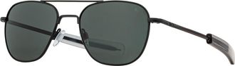 American Optical Original Pilot 52mm Aviator Glass Non Polarized in Black - Gyg at Nordstrom