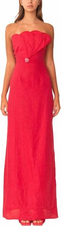 Azulu Bianca Maxi Dress In Raspberry