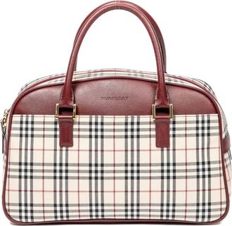 Burberry Borsa tote con motivo House Check 1990 - Bianco