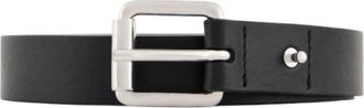 Emporio Armani Eagle Plate Smooth Leather Belt, Size 100 cm