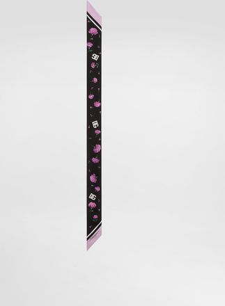 Dolce & Gabbana Carnations-print Silk Twill Bandeau 6x100 - Woman Scarves And Silks Multicolor Onesize