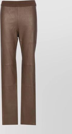 Uma Wang stretch leather trousers elastic waist