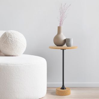 Jonathan Y Designs Calix Contemporary Minimalist Metal/Resin Round End Table