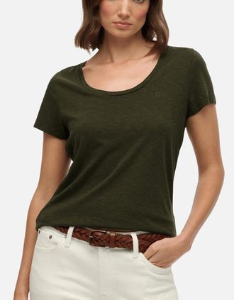 Superdry Womens Superdry Womens Studios Short Sleeve T-Shirt - Tan - Size: 10