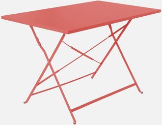 Sweeek Tavolo da giardino bistrot pieghevole in metallo 110x70 cm, 4 posti