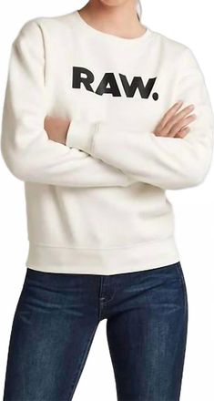 G-Star Premium Core Raw Crewneck Sweater In Milk