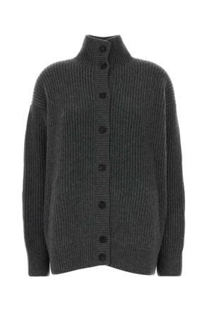 Prada Donkergrijze Cashmere Oversized Cardigan