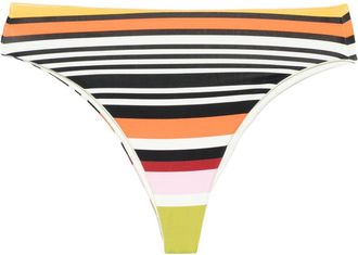Cala de la Cruz Lulu Striped-Pattern Bikini Bottom - Womens - Recycled Polyamide/Polyamide/Elastane/Lycra