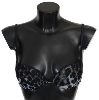 Roberto Cavalli Black Lace Reggiseno Nylon Bra Womens Underwear