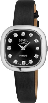 Gevril Group Infinita Quartz Diamond Black Dial Ladies Watch 17047