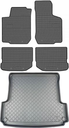 OEM Juego De Alfombrillas De Goma Para Skoda Octavia I 1u Hatchback (1998-2004) + Alfombrilla Para Maletero