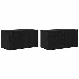 Berkfield Home TV Cabinet Set Black Oak Engineered wood Small TV Cabinet