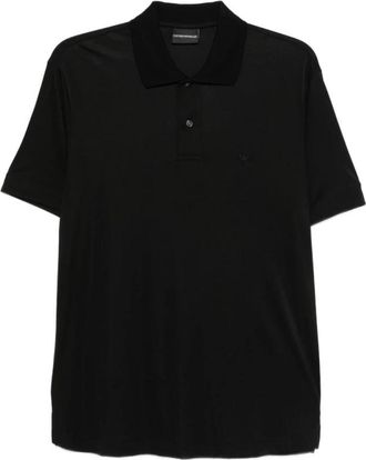 Emporio Armani Cotton Logo Polo Shirt - Heren - Polos - Zwart - 2XL - Katoen - Tops