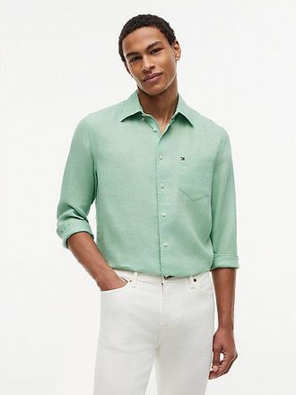 Tommy Hilfiger Regular Fit Washed Pure Linen Shirt