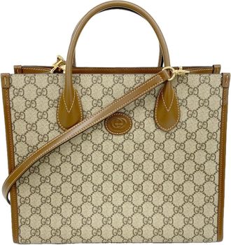 Gucci Brown Pvc Tote Bag (Pre-Owned)