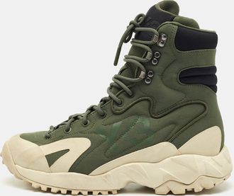 Yohji Yamamoto X Adidas Shadow Green Fabric And Leather Notoma Sneakers