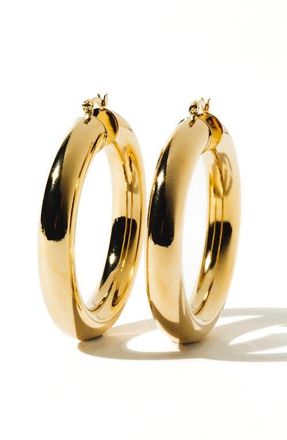 CHILD OF WILD Aubree Large Tube Hoop Earrings in Gold at Nordstrom