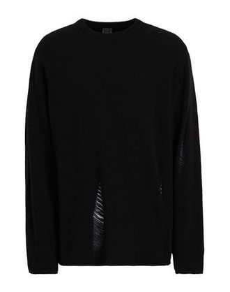 8 by YOOX WOOL BLEND RIPPED CREWNECK JUMPER