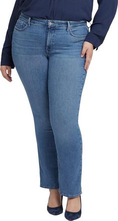 NYDJ Nydj Plus Marilyn Heyburn Wash Straight Leg Jean