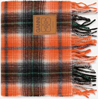 Ganni Checked wool Scarf Female UNI