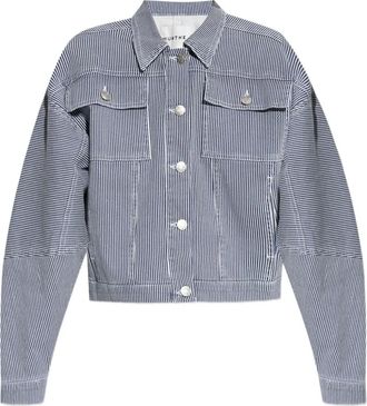 Munthe Giacca denim a righe - Blu