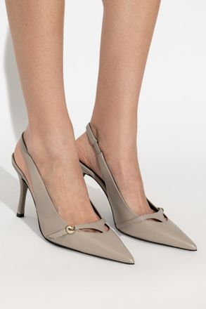 Furla Slingback Stilettos, Womens, Beige