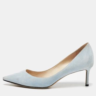 Jimmy Choo London Blue Suede Love Pumps