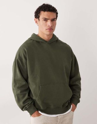 Abercrombie & Fitch Essential - Felpa con cappuccio verde