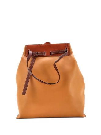Loewe Lazo Leather tote bag - Marrone