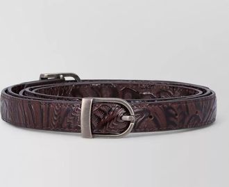 Low Classic dual buckle slim double strap belt