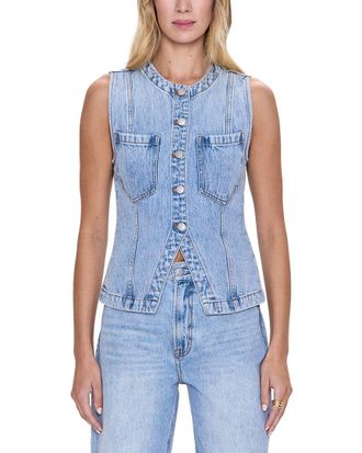 Pistola Denim Gia Fitted Collarless Vest