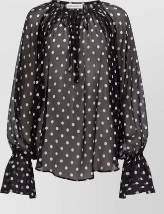 Nina Ricci silk long-sleeve blouse