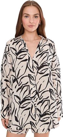 L*Space Rio Tunic Womens Clothing Heavy Petal : MD/LG, Cotton/Viscose