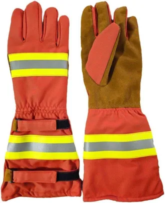 OEM Guantes De Bombero Profesionales, Resistentes Al Calor Y Al Fuego, De Seguridad, De Manga Larga, Con Banda Reflectante