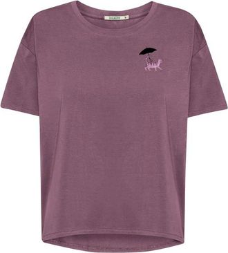 Greenbomb Cat Walk Feel T-Shirt f&uuml;r Damen | lila